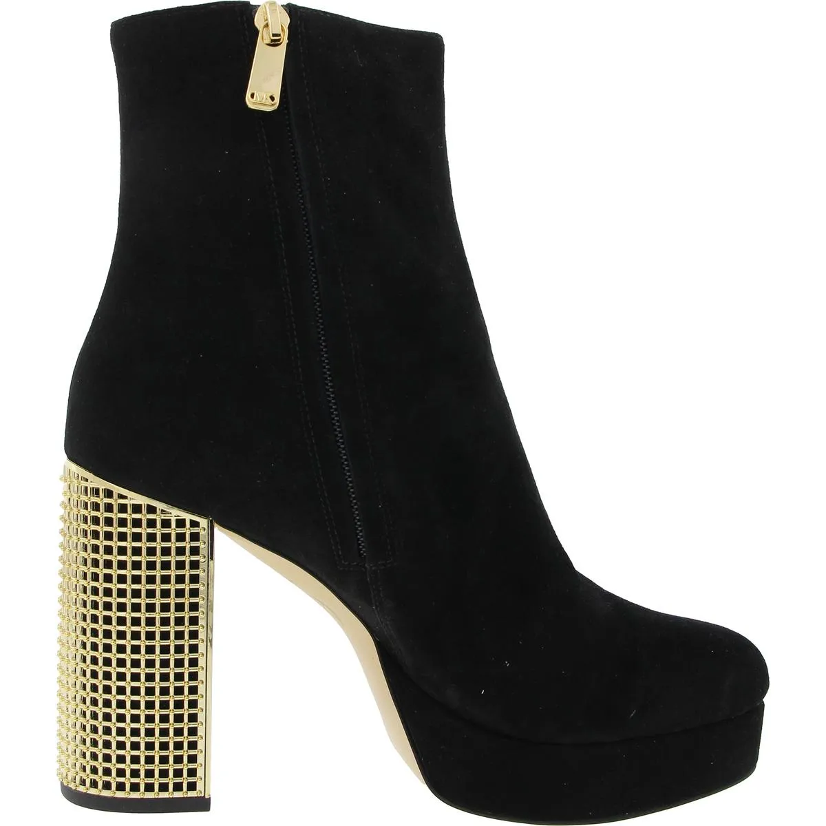 40F4MXME5S Womens Block Heel Leather Booties