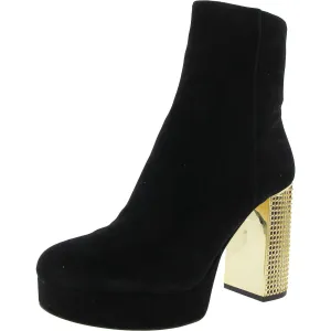 40F4MXME5S Womens Block Heel Leather Booties