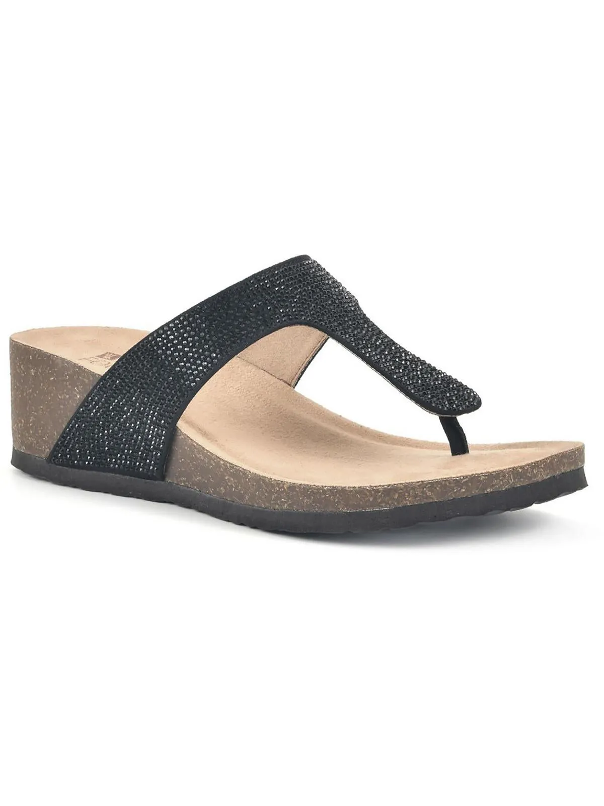 Action Womens Thong Footbed Wedge Sandals