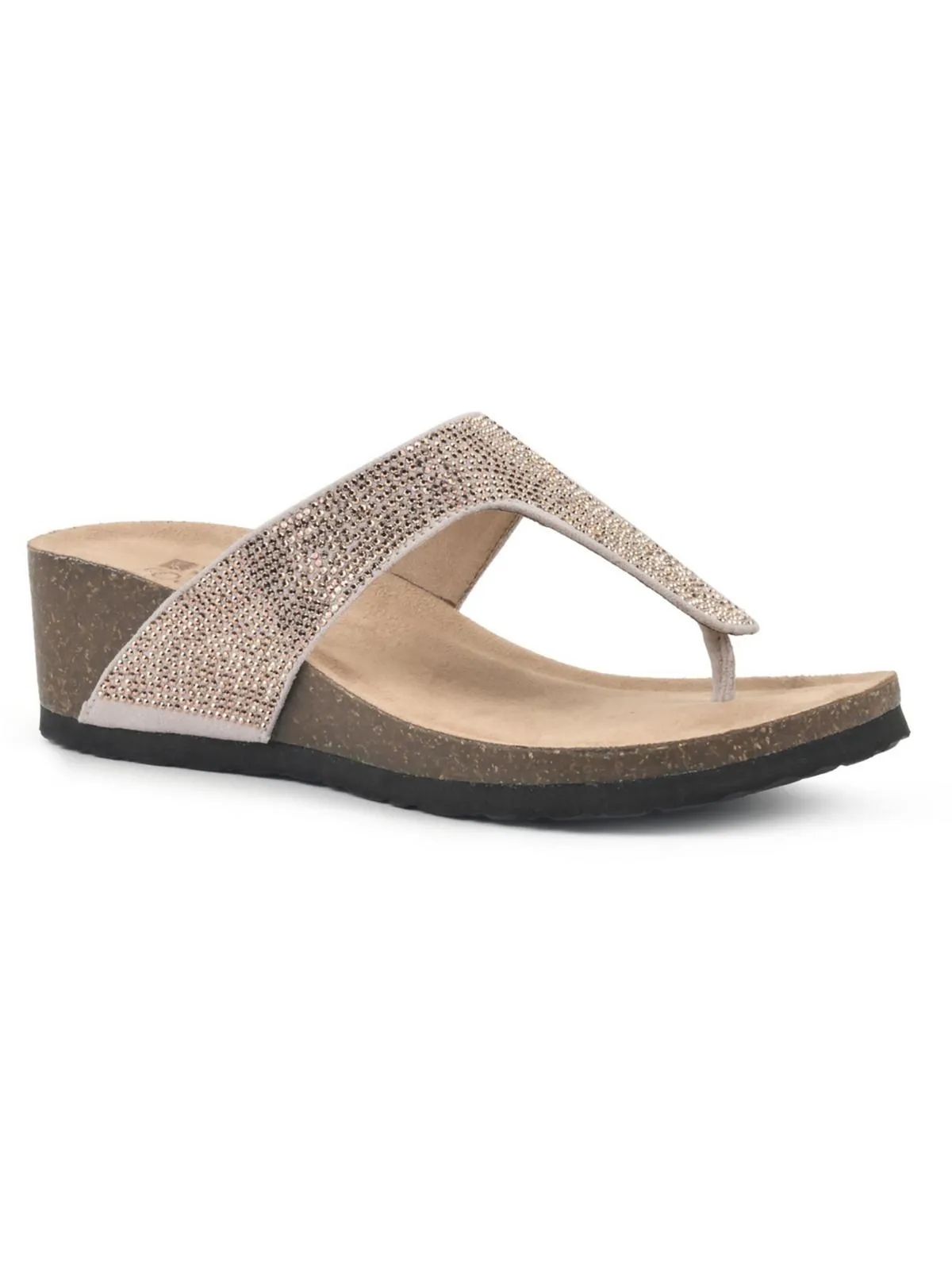 Action Womens Thong Footbed Wedge Sandals