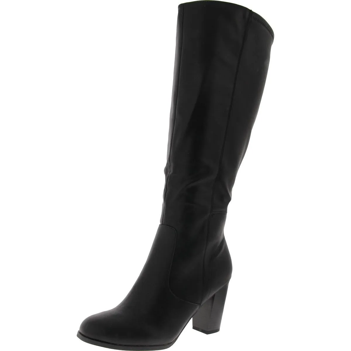 ADDYY Womens Faux Leather Zipper Knee-High Boots