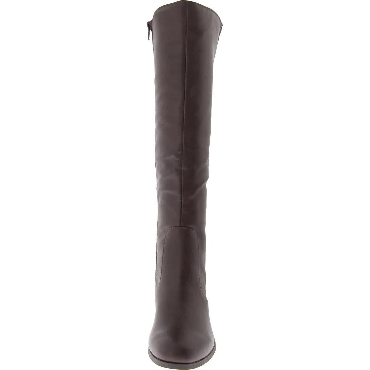 ADDYY Womens Faux Leather Zipper Knee-High Boots