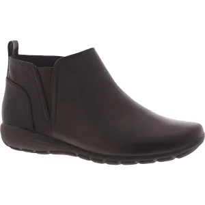 Aerial Womens Leather Low Heel Ankle Boots