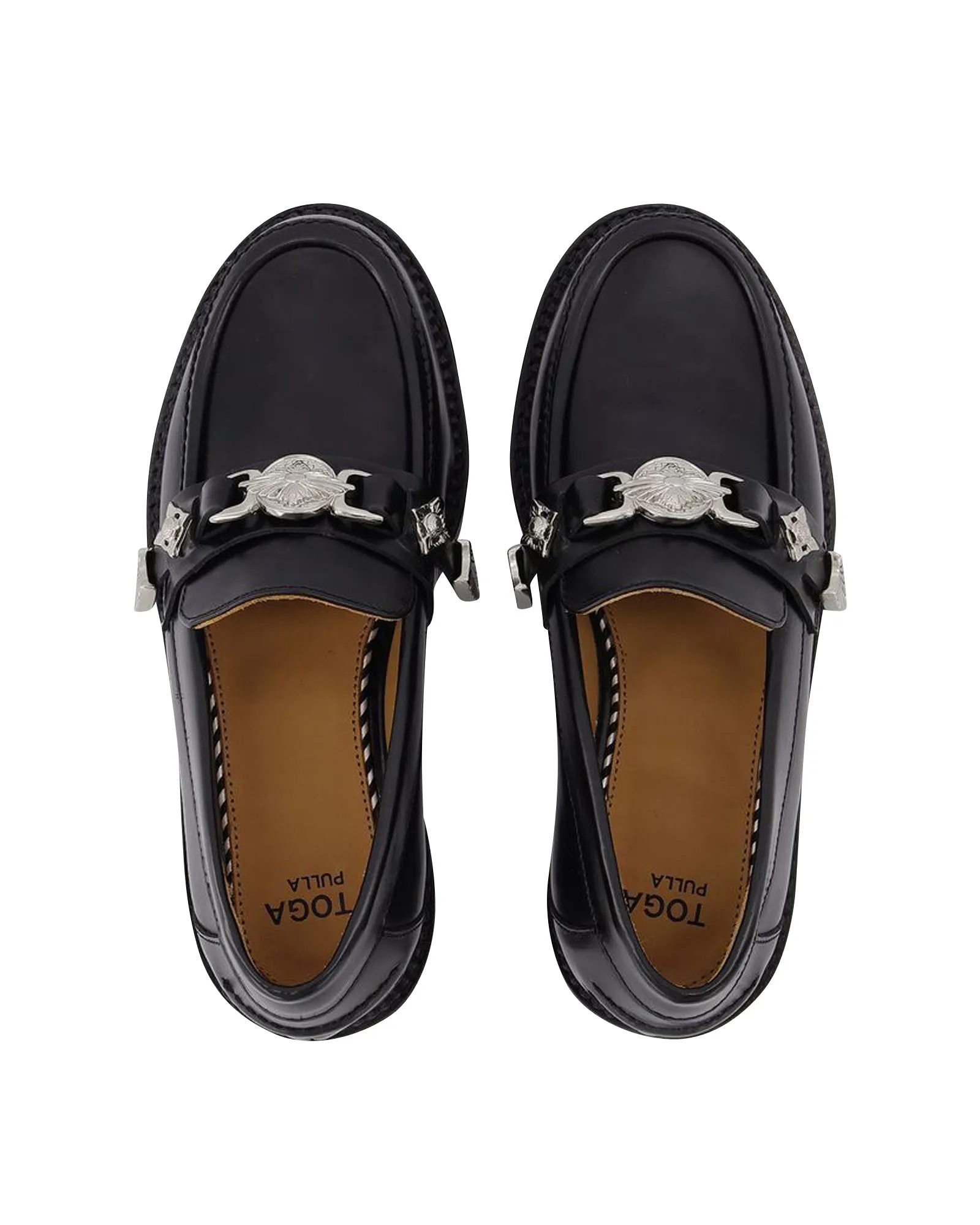 Aj1041 Loafers - Toga Pulla - Black - Polido