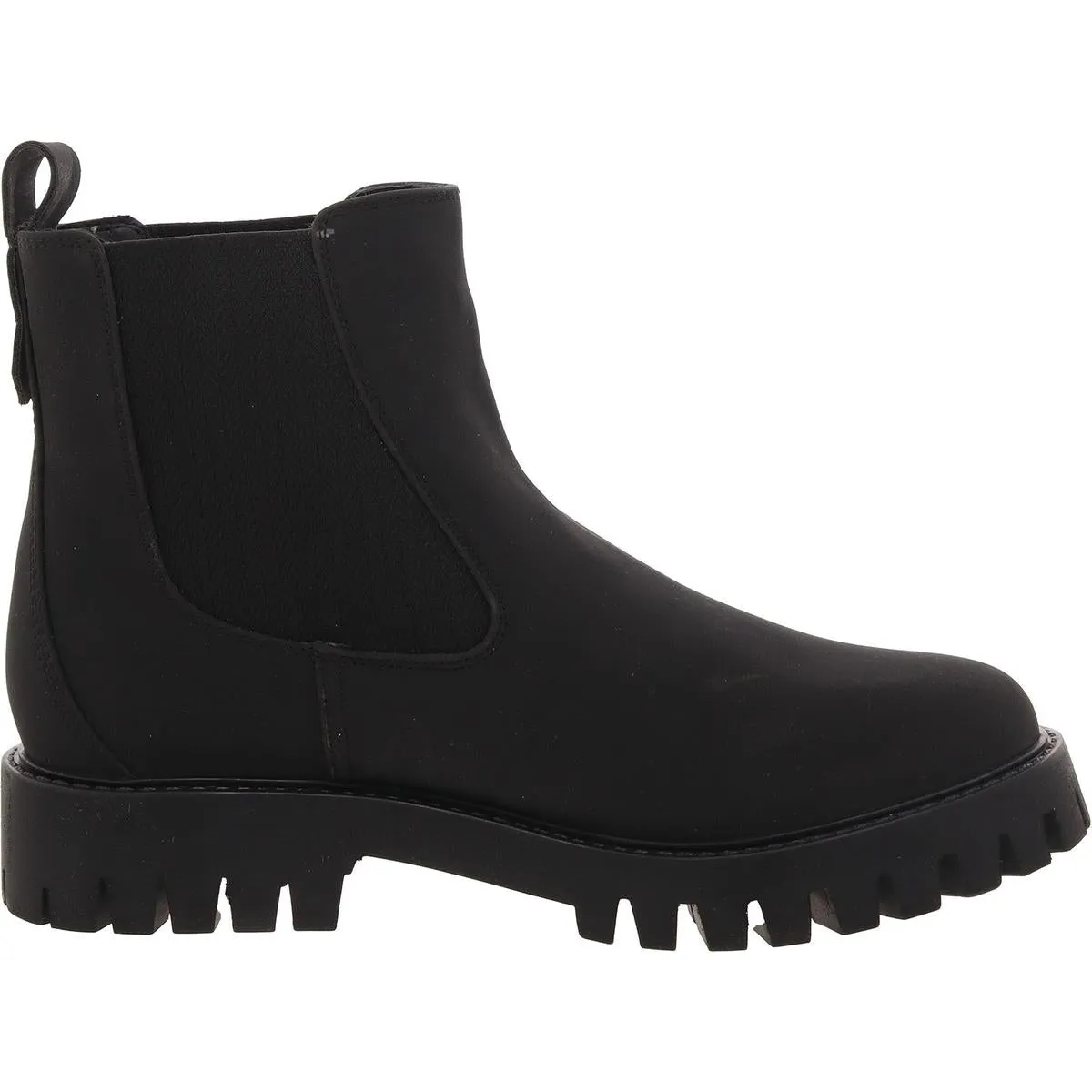 Alara Womens Faux Leather Block Heel Chelsea Boots