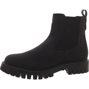 Alara Womens Faux Leather Block Heel Chelsea Boots