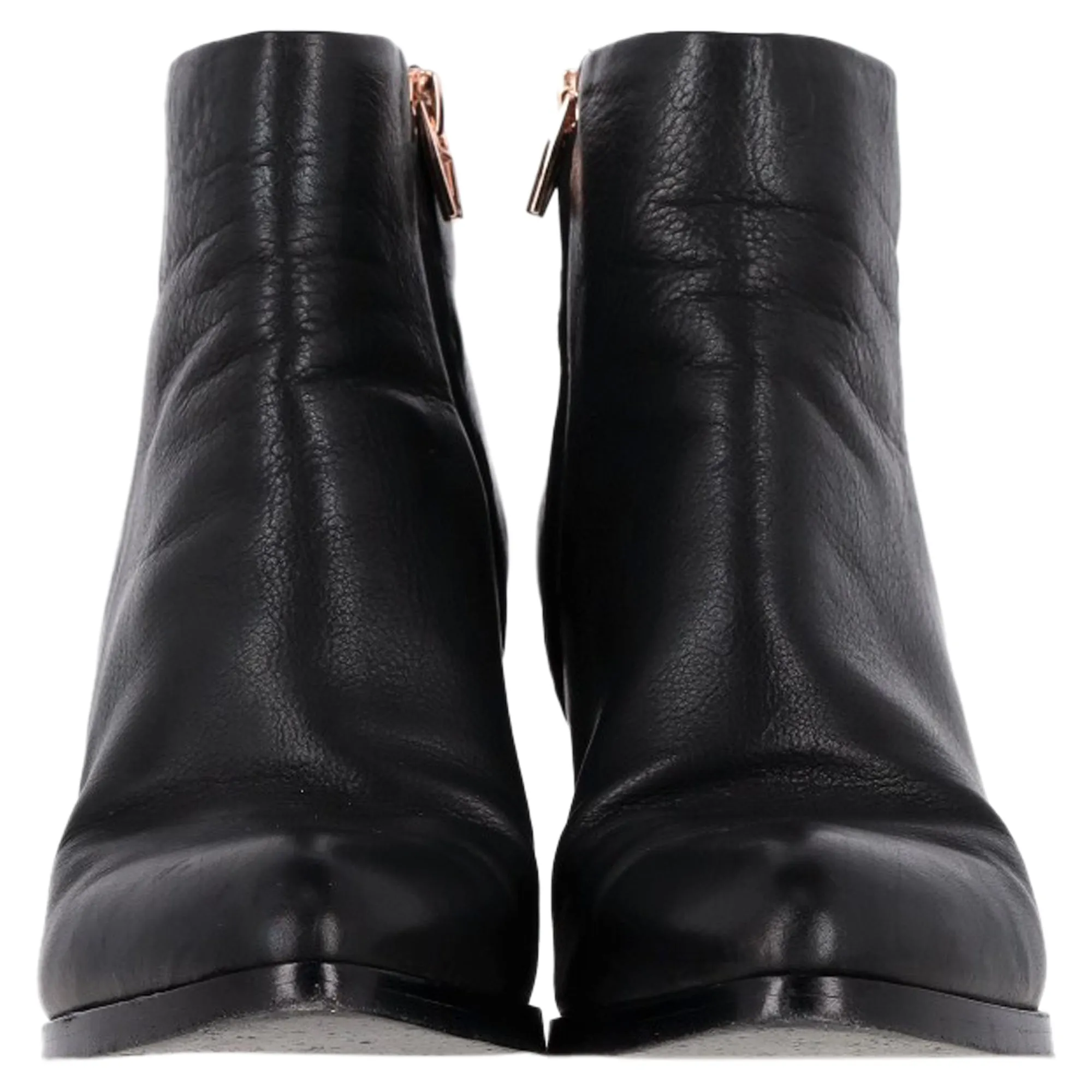 Alexander Wang Gabi Cutout Heel Ankle Boots in Black Leather