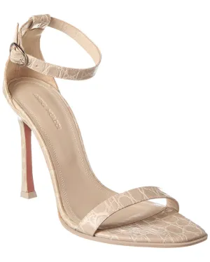AMINA MUADDI Kim 105 Croc-Embossed Leather Sandal