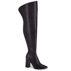 Andrea Over The Knee Leatherette Boots