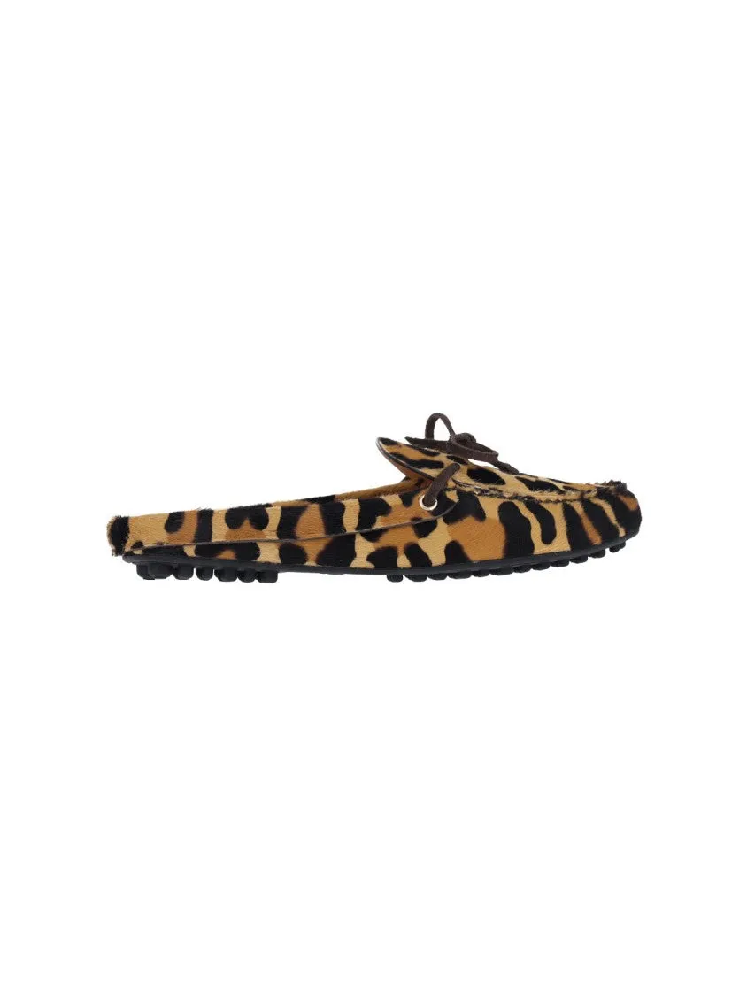 Animal Print Sabot  Brown