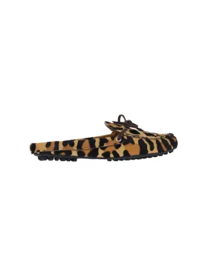 Animal Print Sabot  Brown