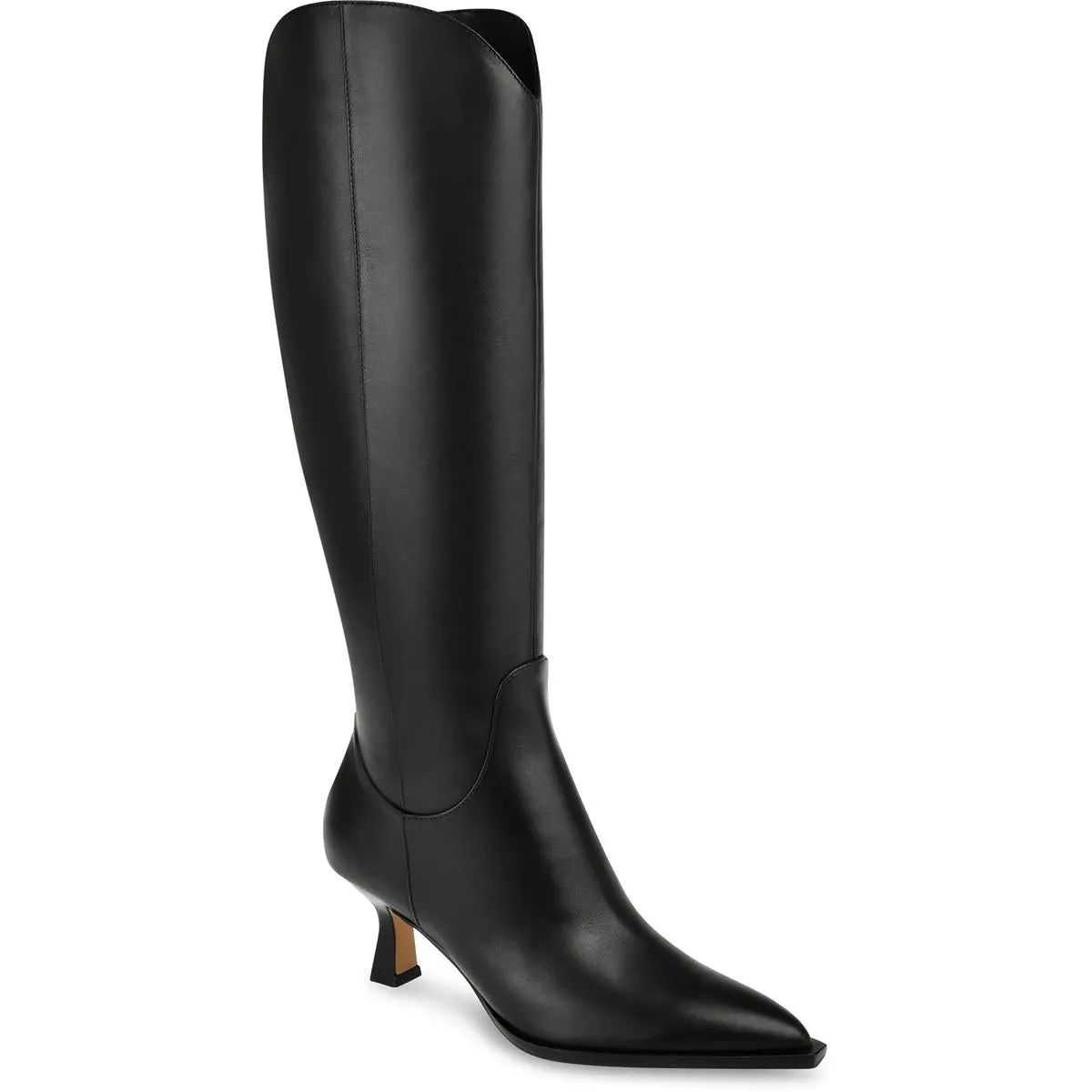 Annika Womens Leather Wide Calf Knee-High Boots