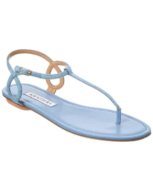 Aquazzura Almost Bare Denim & Leather Sandal