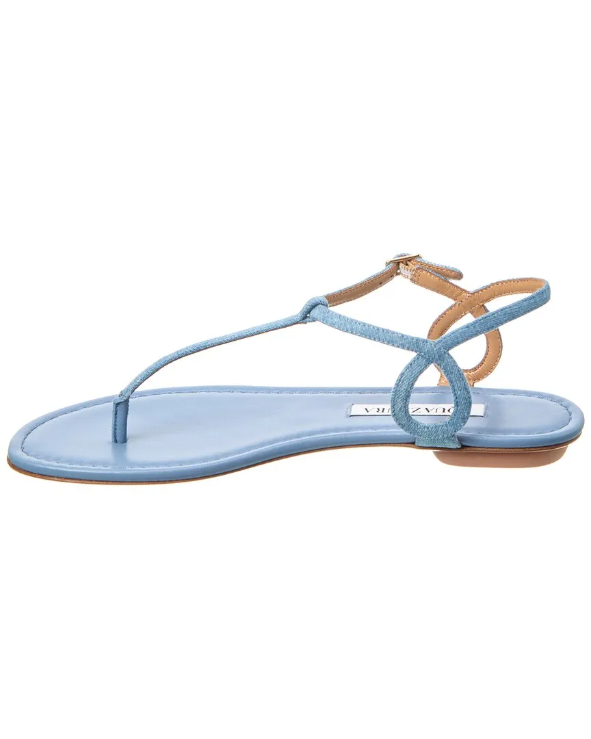 Aquazzura Almost Bare Denim & Leather Sandal