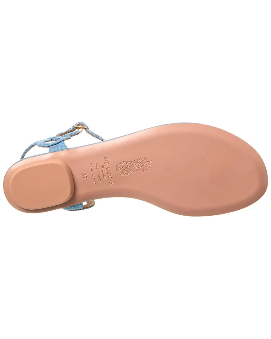 Aquazzura Almost Bare Denim & Leather Sandal