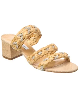 Aquazzura Costiera Crystal 50 Raffia Sandal
