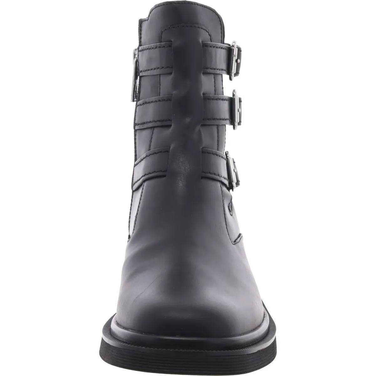Argo Womens Zipper Leather Combat & Lace-Up Boots