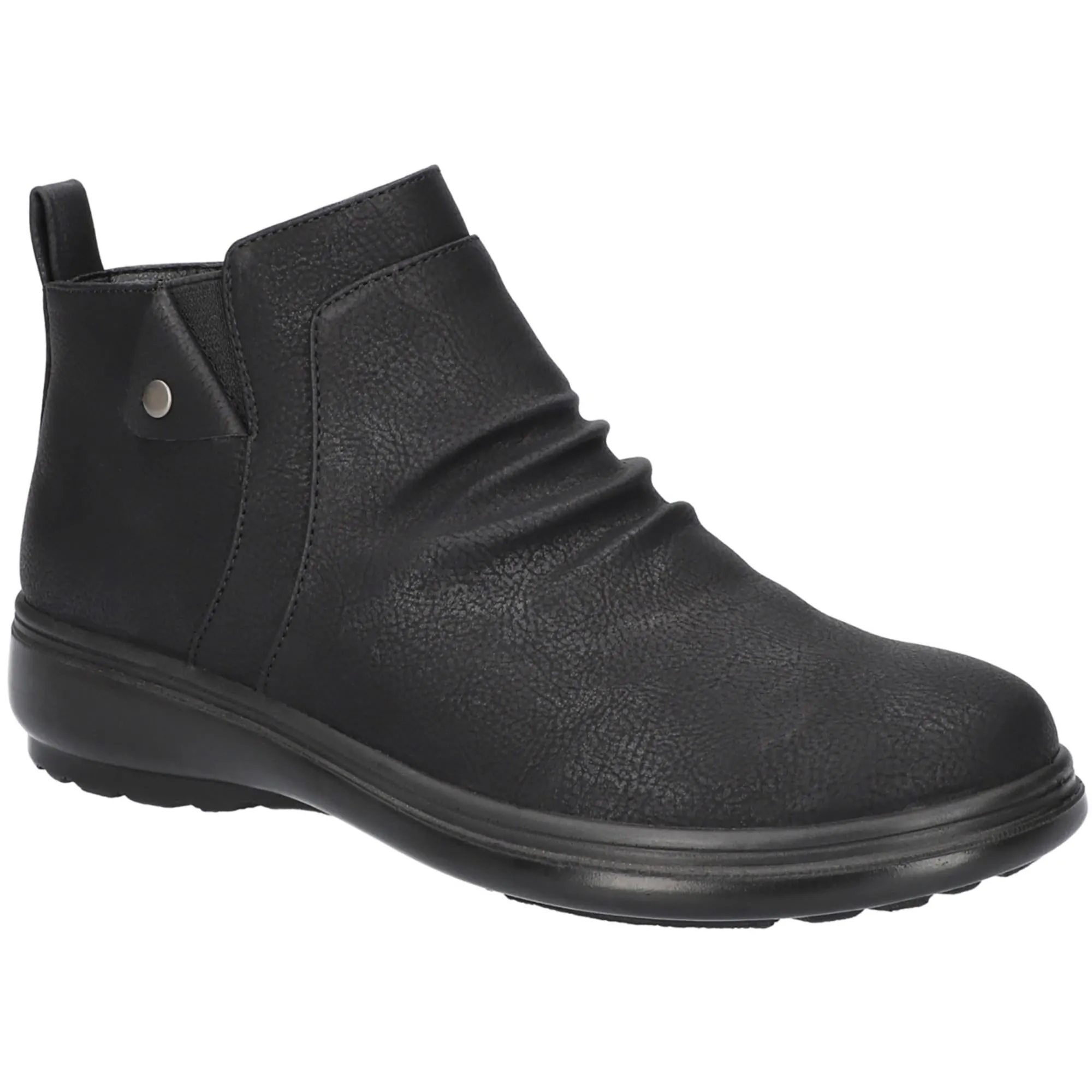 ARIADNE Womens Faux Leather Cushioned Footbed Ankle Boots