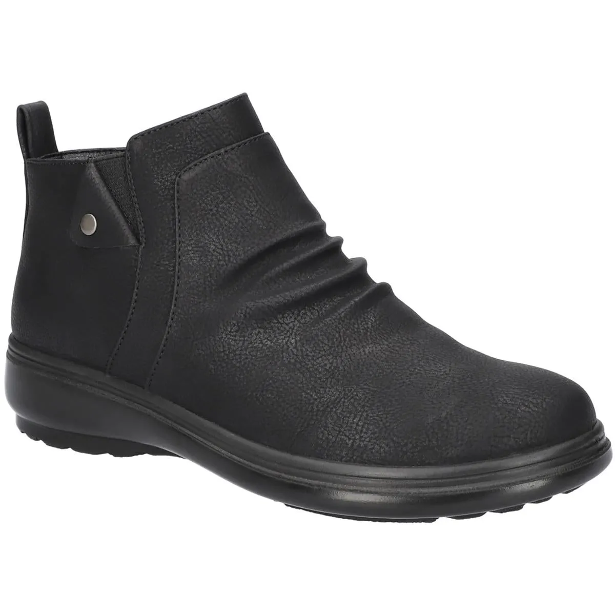 ARIADNE Womens Faux Leather Cushioned Footbed Ankle Boots