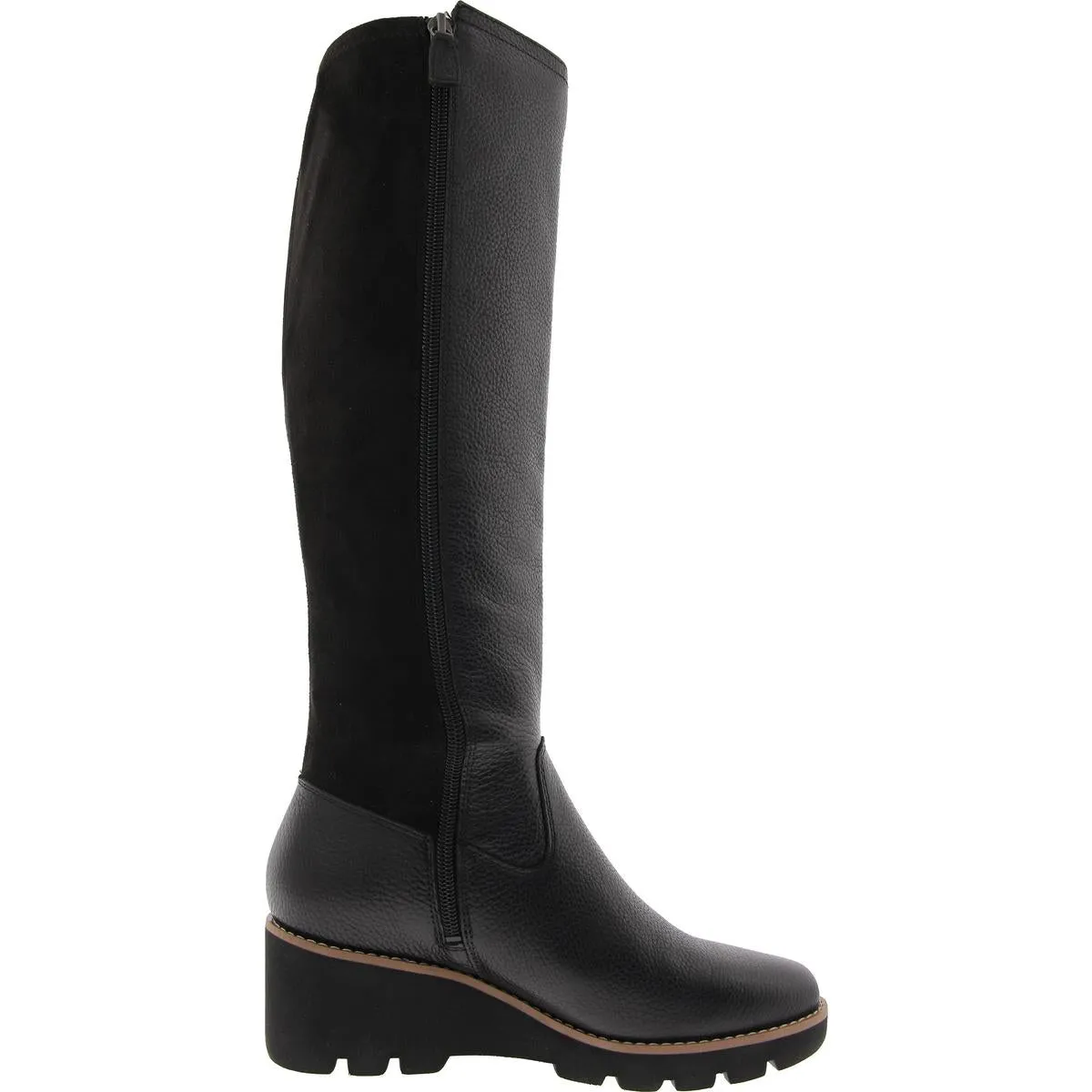 Ashland Womens Zipper Leather Knee-High Boots