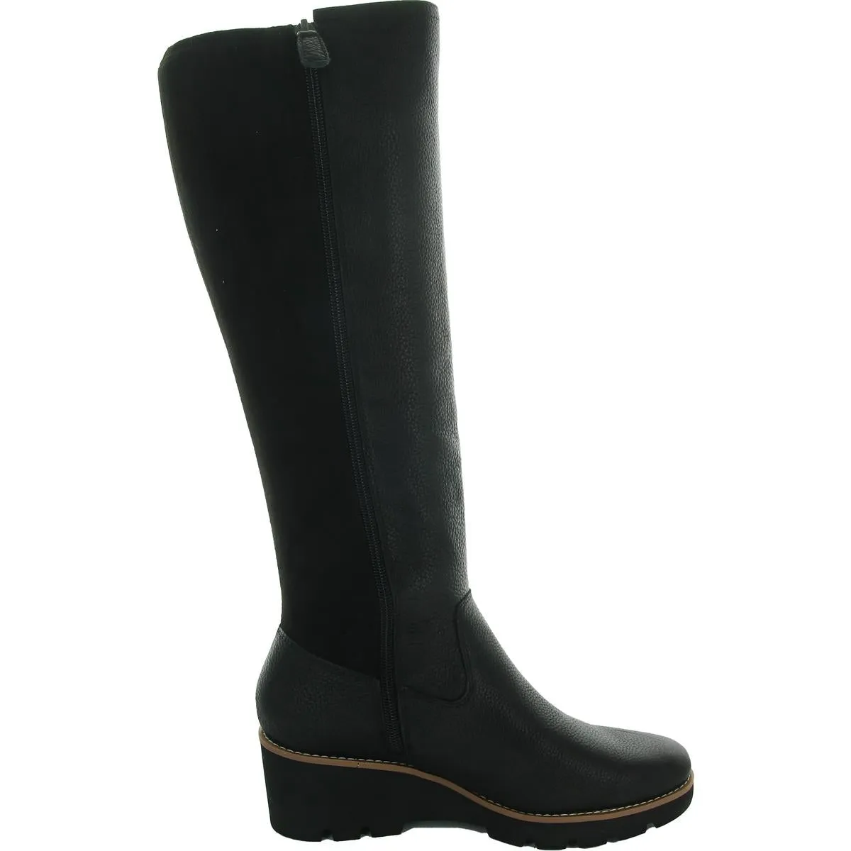 Ashland Womens Zipper Leather Knee-High Boots