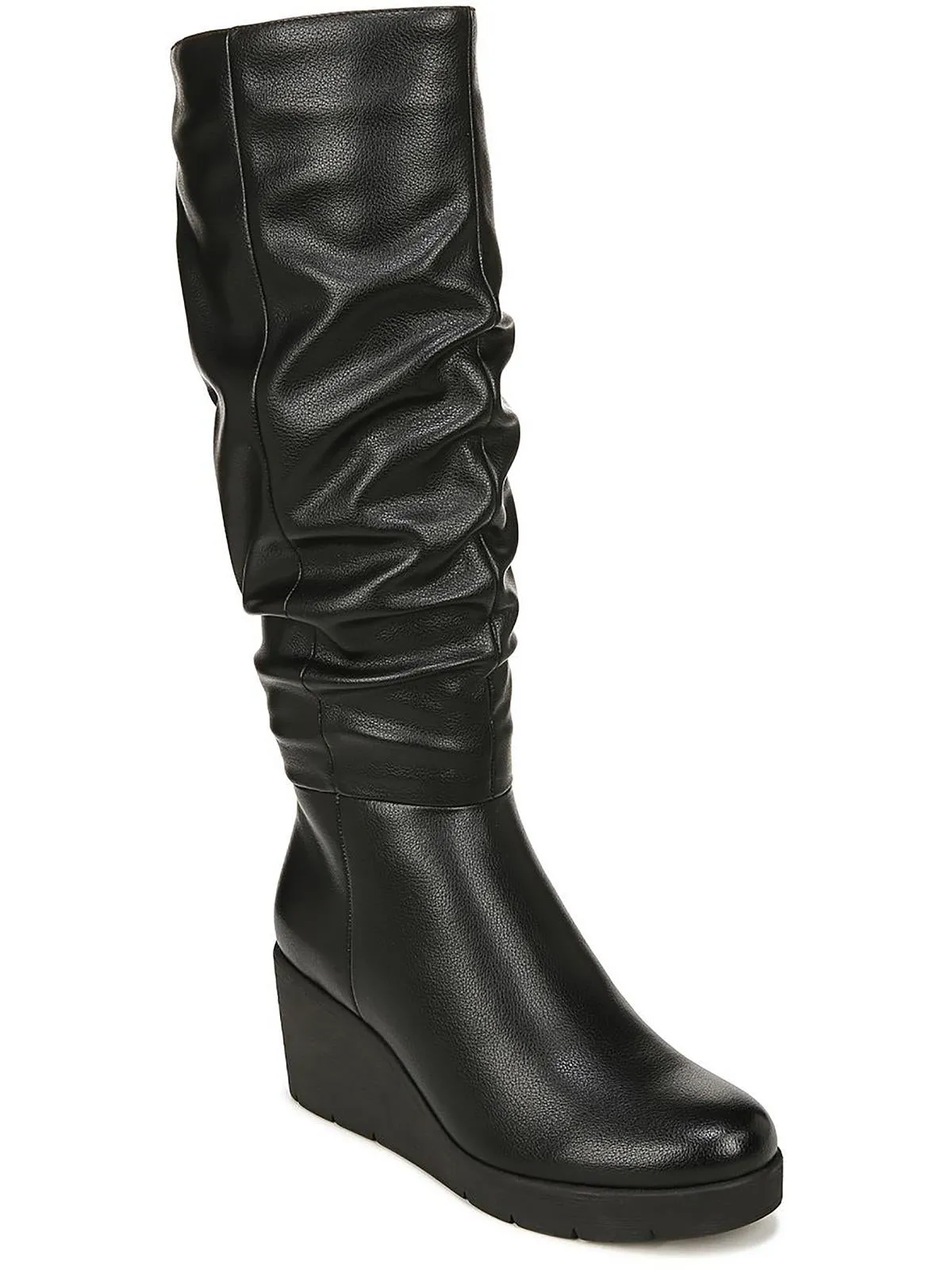 Aura Womens Zipper Slouchy Knee-High Boots