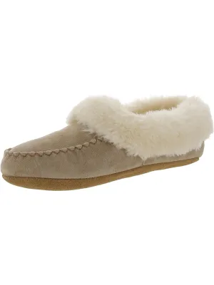 Australian Bootie II Womens Suede Faux Fur Lined Moccasin Slippers