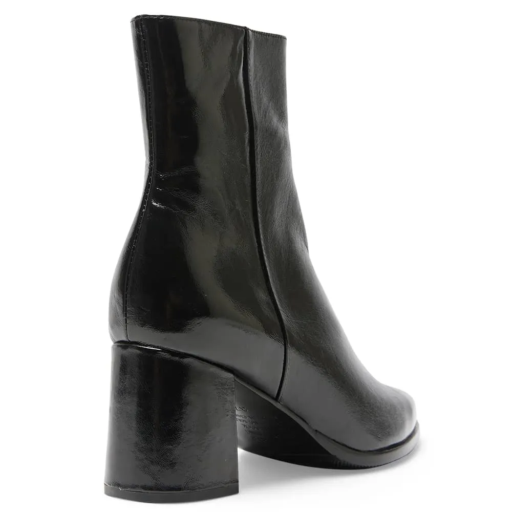 Avenue Boot in Black Crush Patent