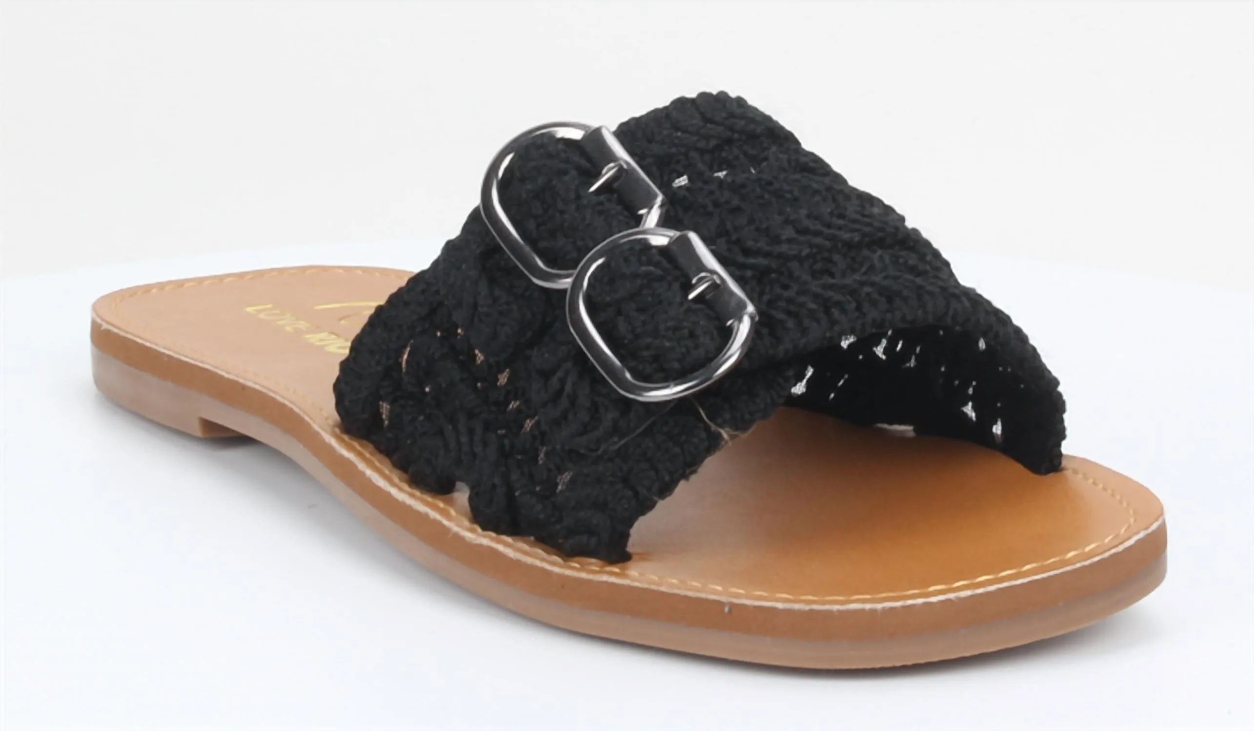 Bailey Vintage Crochet Sandal In Black