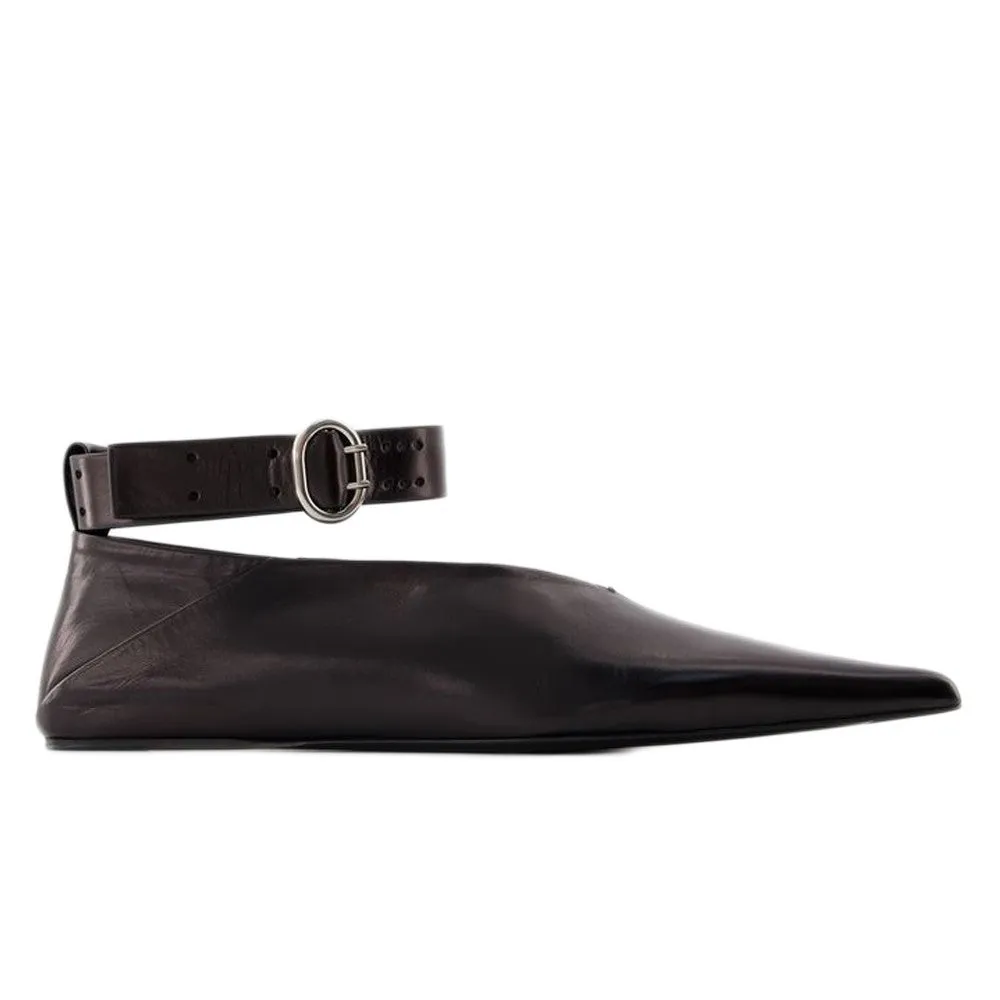 Ballet Sandals - Leather - Black