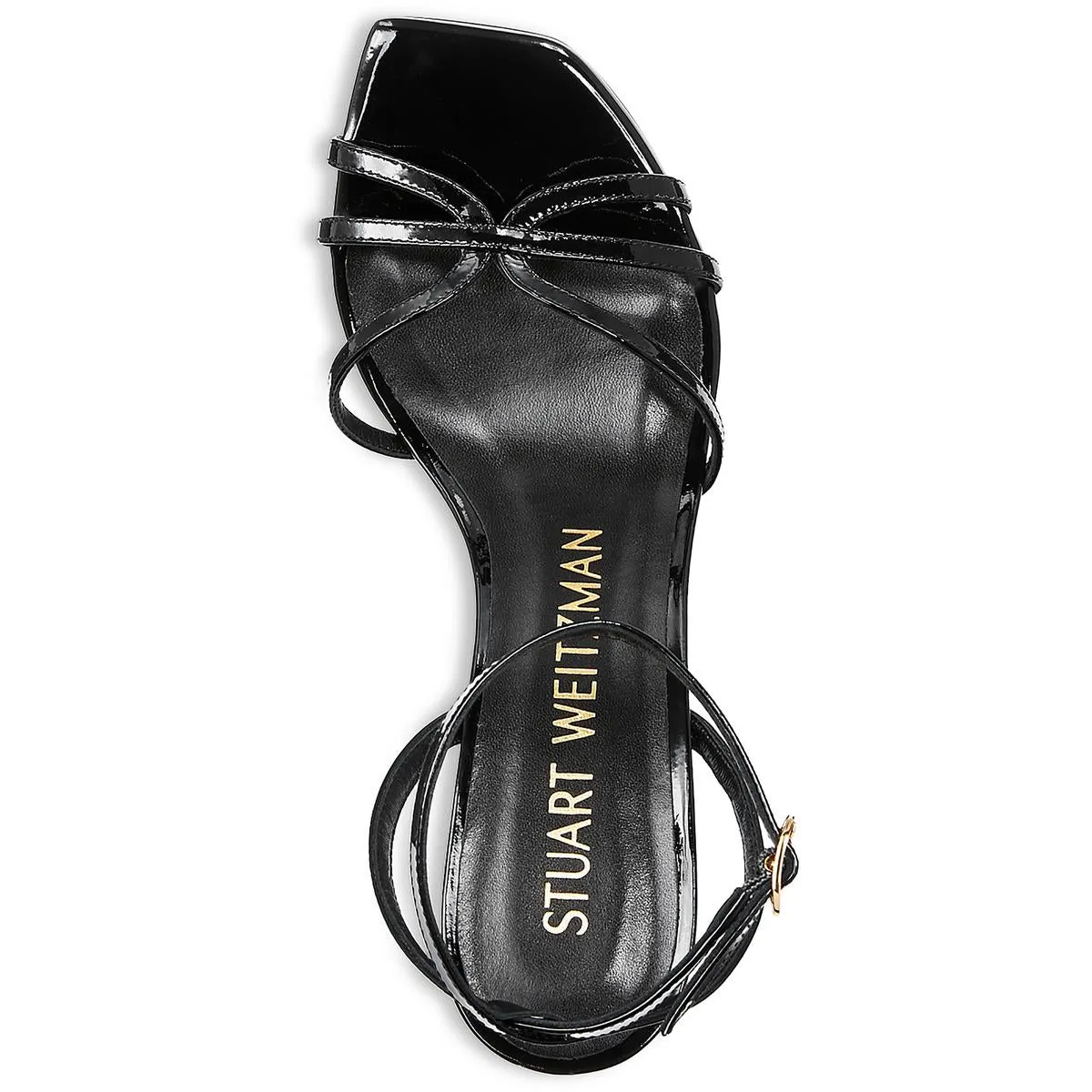 Barely There Womens Patent Leather Ankle Strap Heels