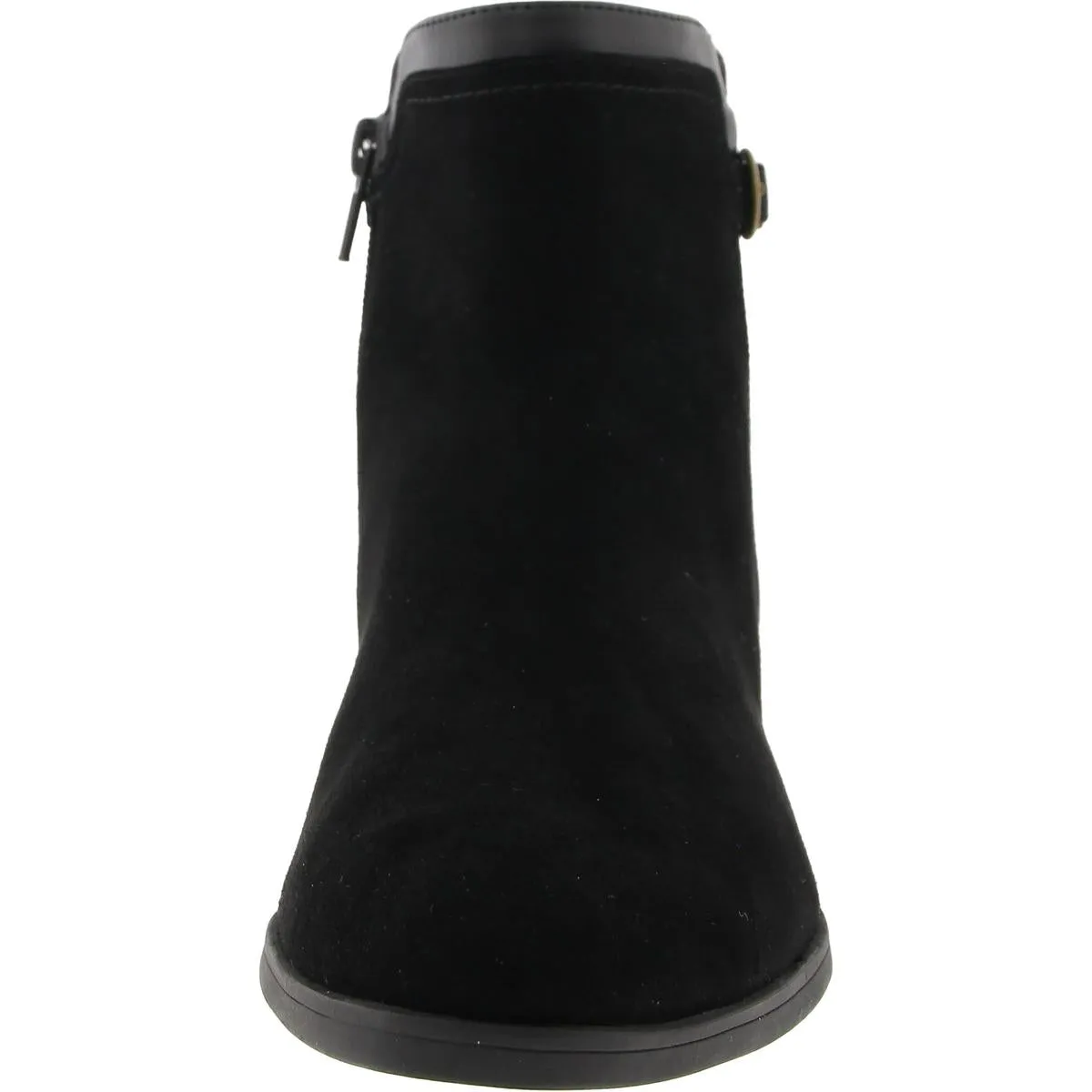 BEATRICE  Womens Block Heel Faux Suede Ankle Boots