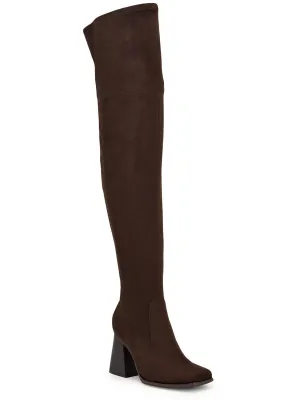 Begone Womens Square Toe Dressy Over-The-Knee Boots