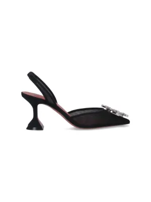Begum" Slingback Sandal Pumps  Black