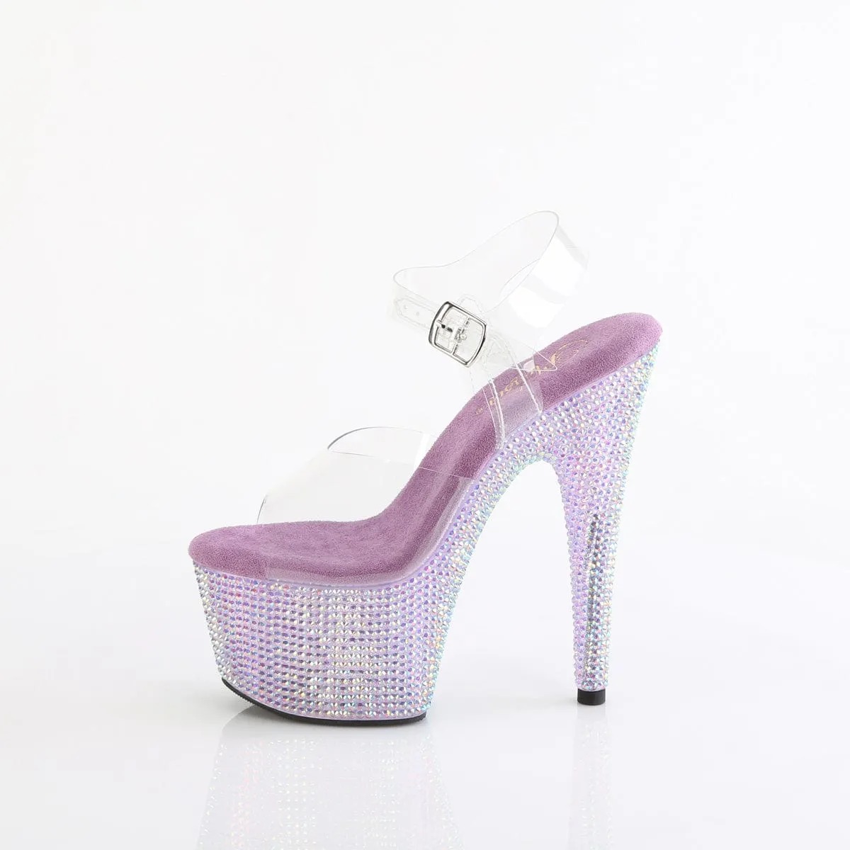 BEJEWELED-708RRS Clear/Lavender Rhinestones