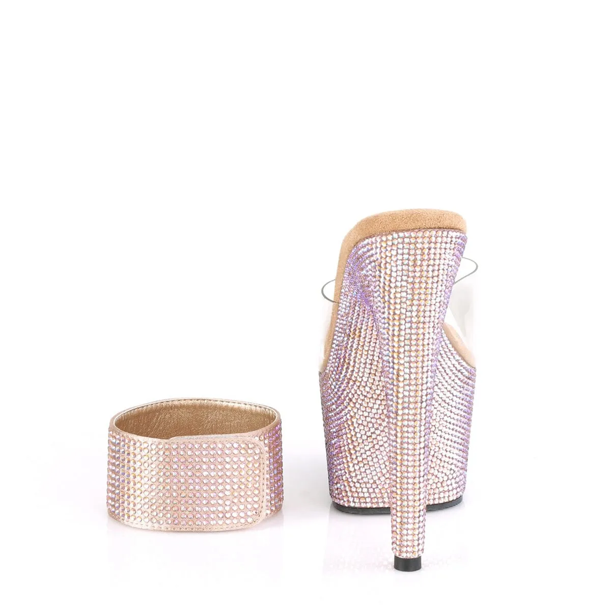 BEJEWELED-712RS Clear/Rose Gold Multi Rhinestones