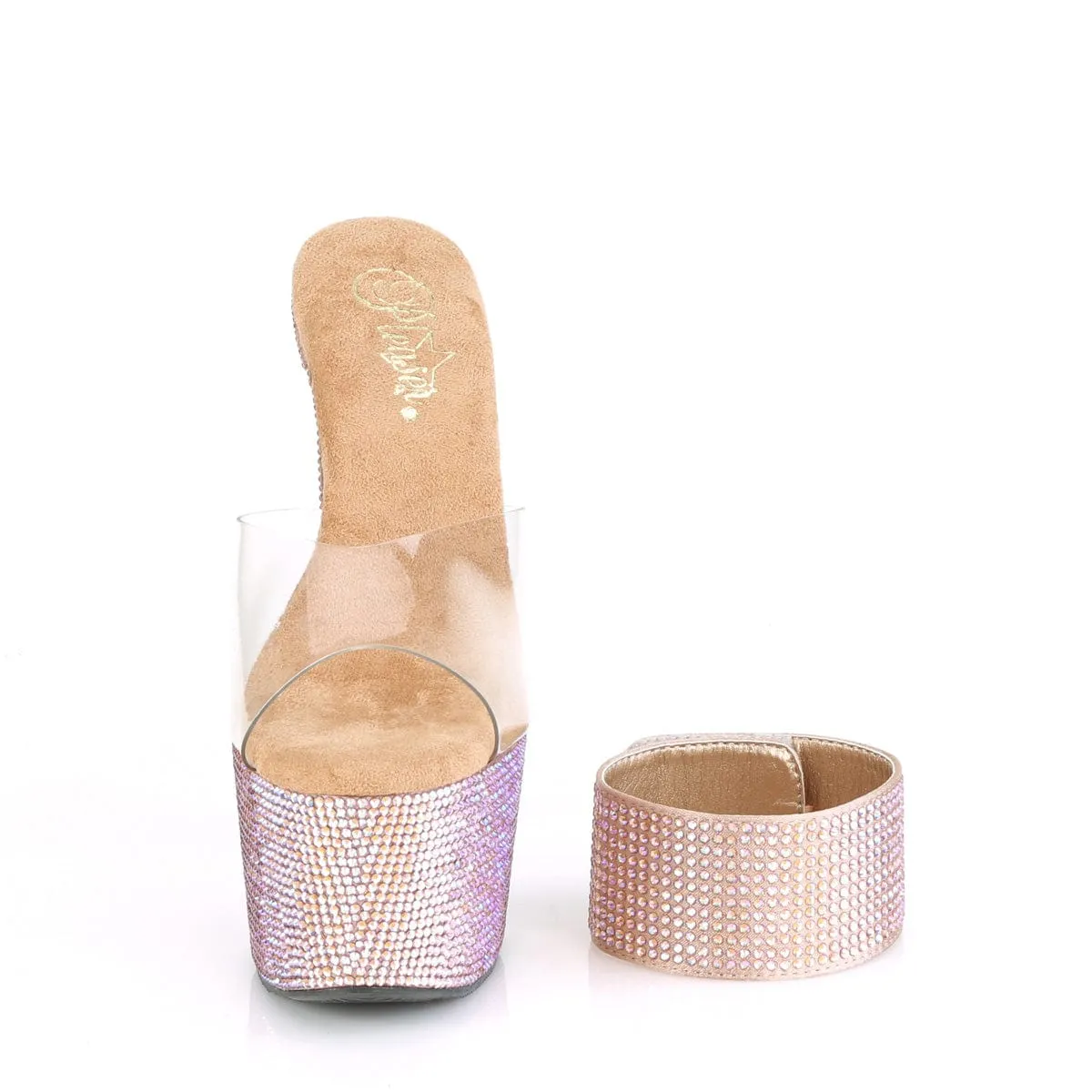BEJEWELED-712RS Clear/Rose Gold Multi Rhinestones