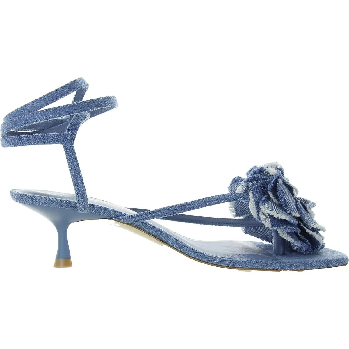 Belize 50 Womens Applique Denim Ankle Strap