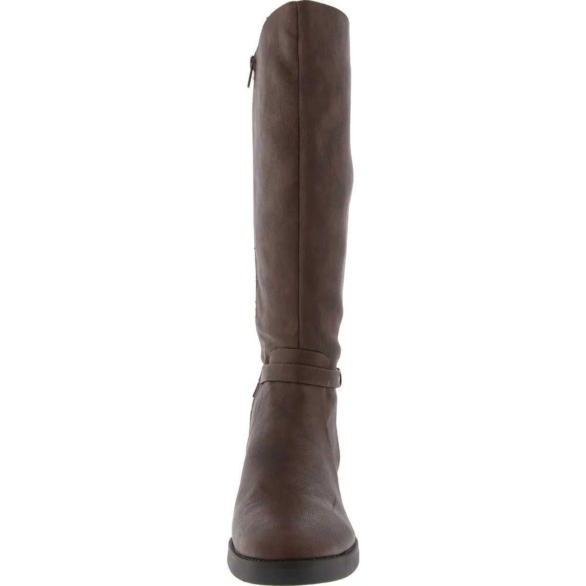 Berkley Womens Faux Leather Wide Calf Knee-High Boots