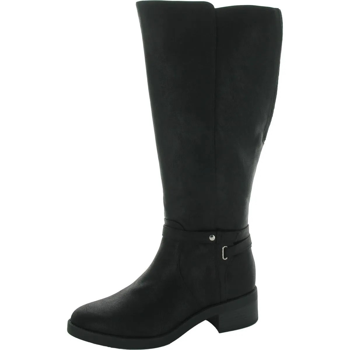 Berkley Womens Faux Leather Wide Calf Knee-High Boots