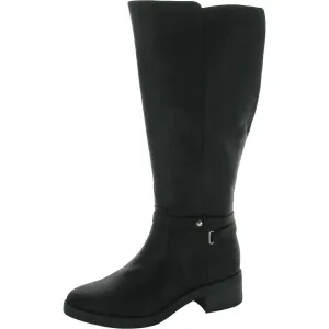 Berkley Womens Faux Leather Wide Calf Knee-High Boots