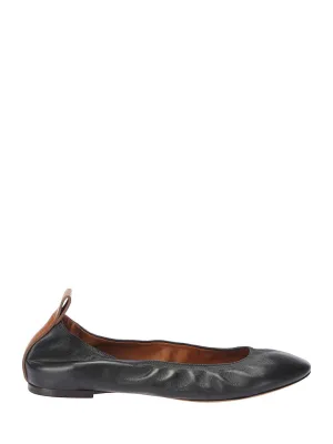 Black Round Toe Dancer Ballerinas