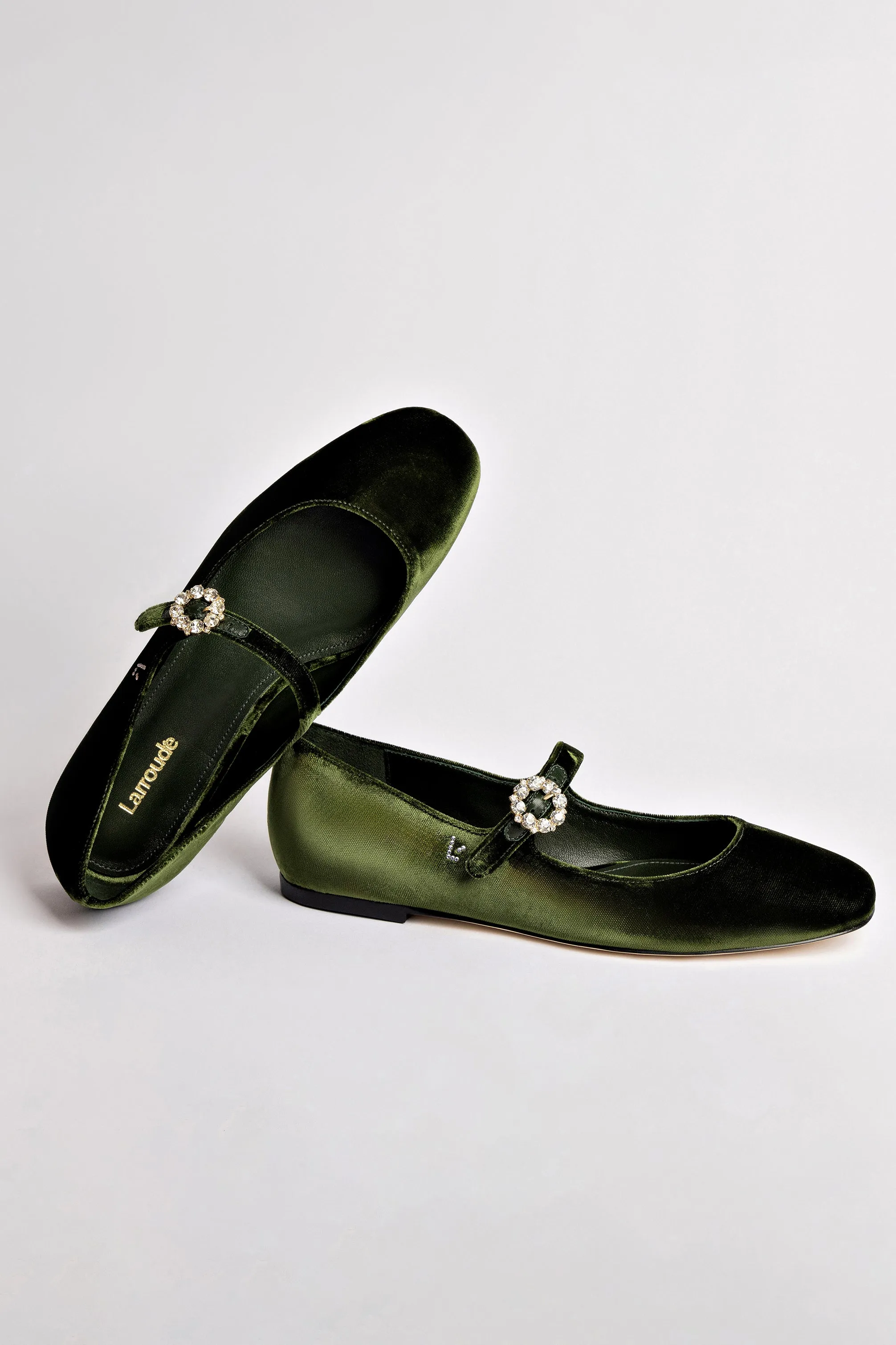 Blair Ballet Flat In Bosco Velvet