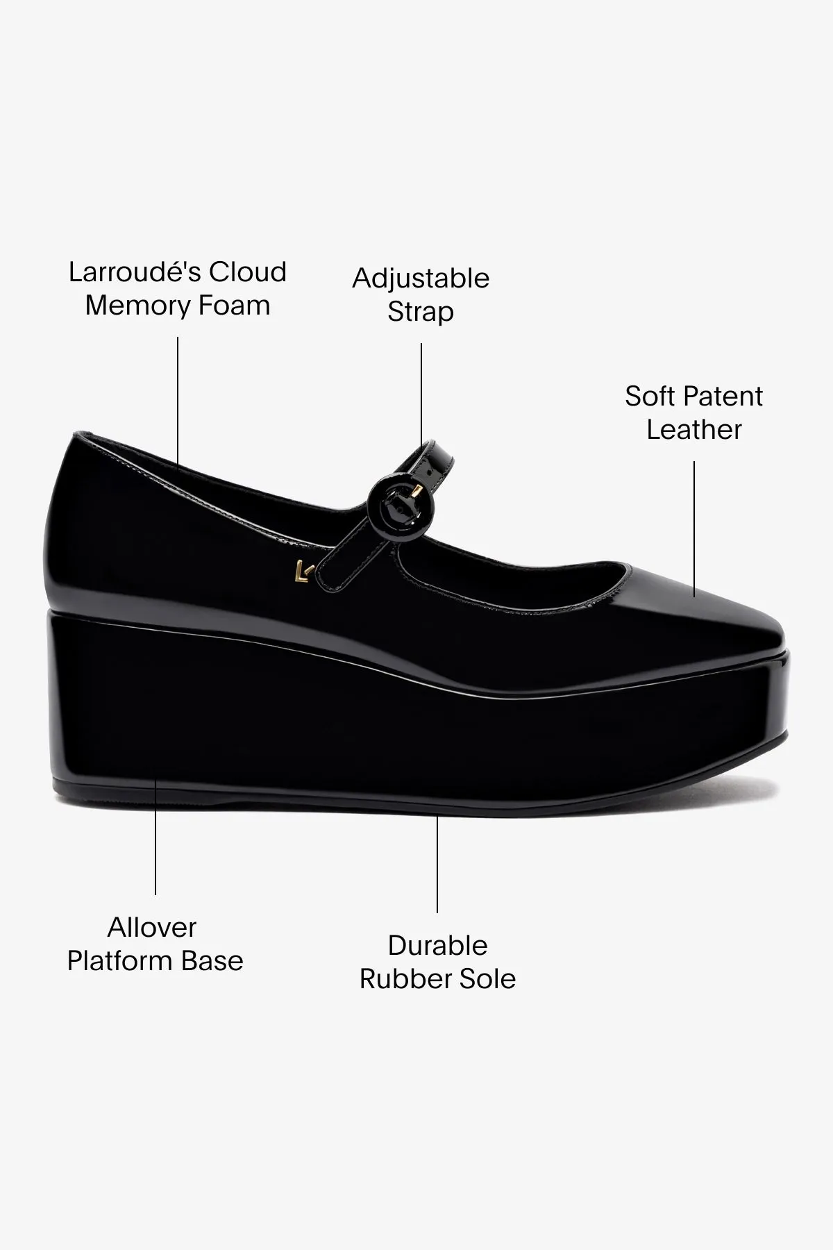 Blair Flatform In Black Patent Leather