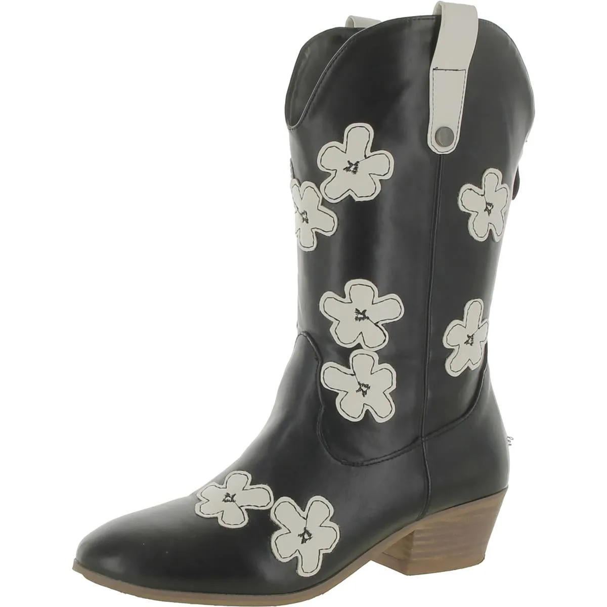 Blaze  Womens Faux Leather Pull On Cowboy, Western Boots