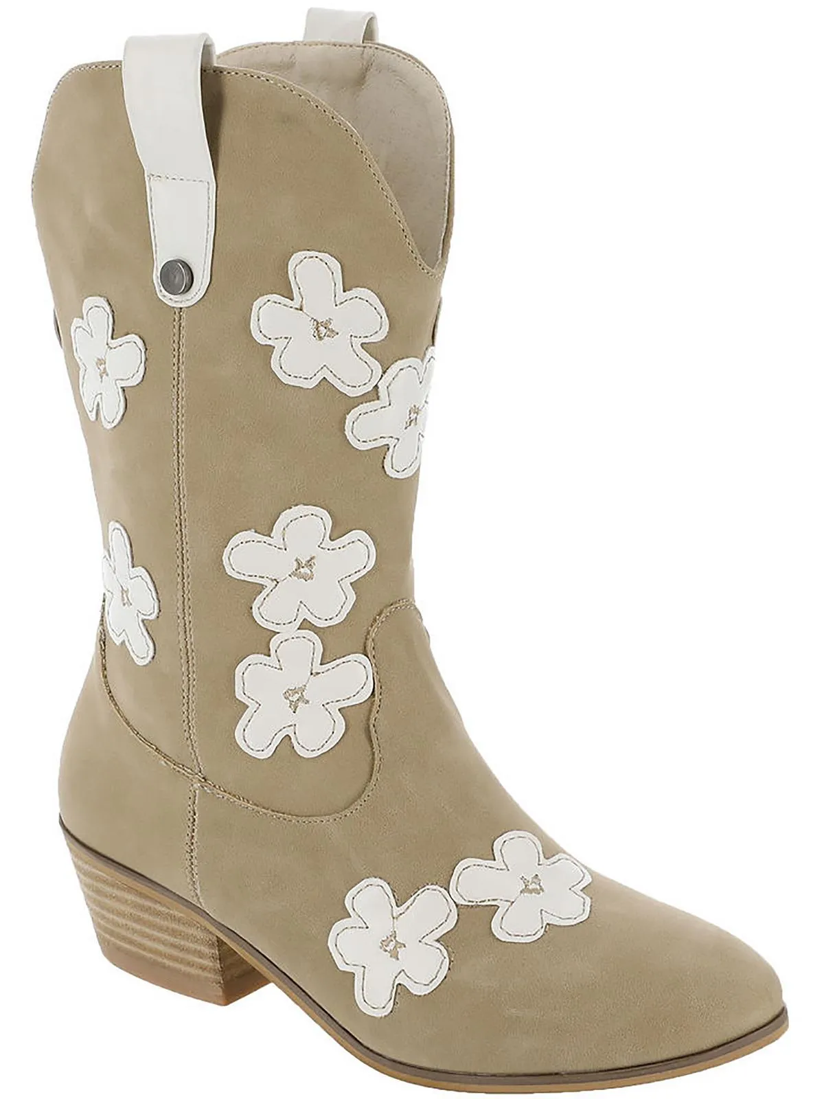 Blaze  Womens Faux Leather Pull On Cowboy, Western Boots