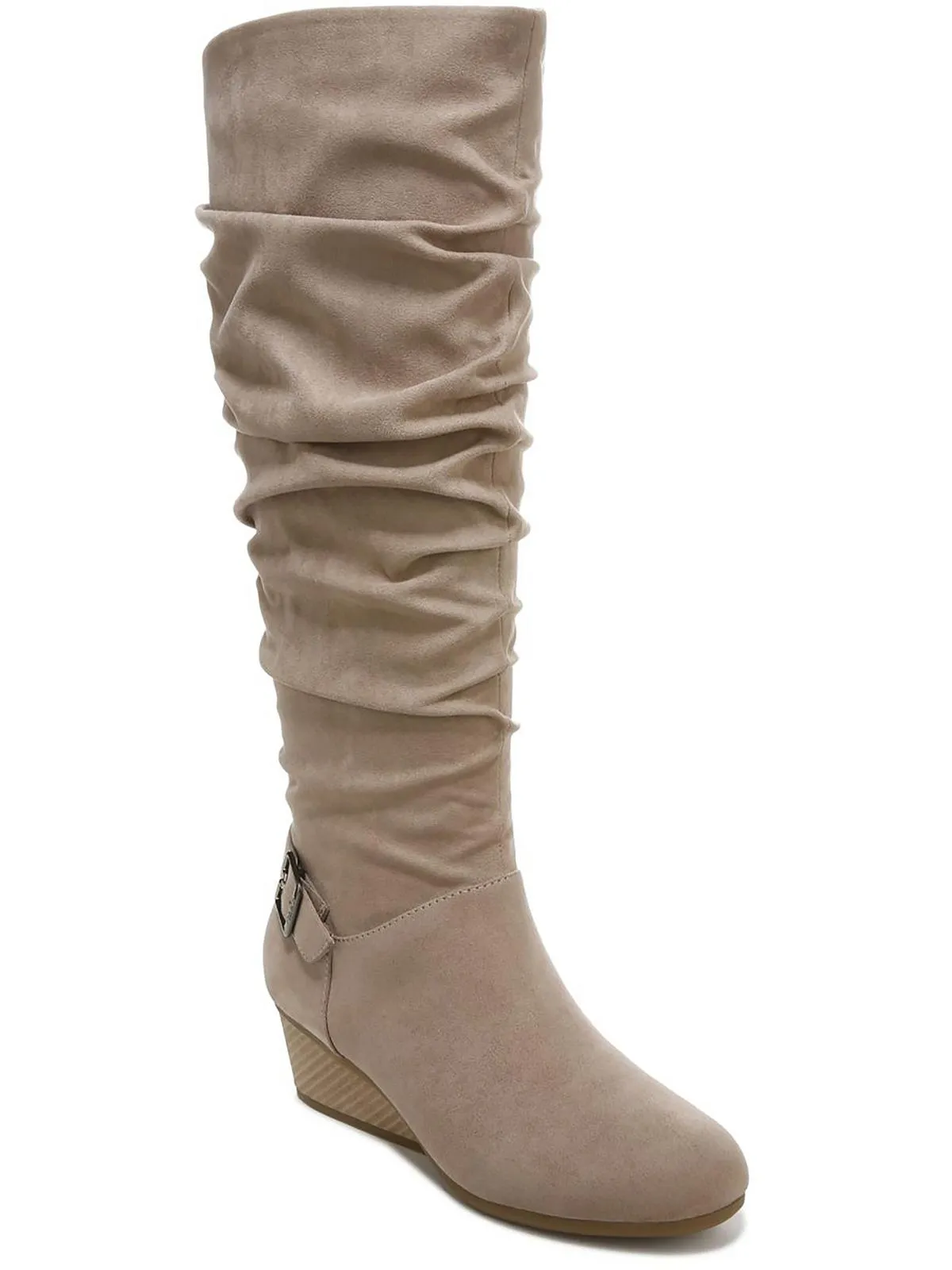 Break Free Womens Faux Suede Slouchy Knee-High Boots