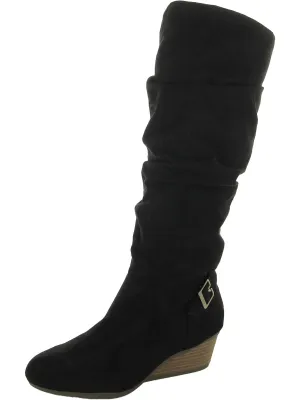 Break Free Womens Faux Suede Slouchy Knee-High Boots
