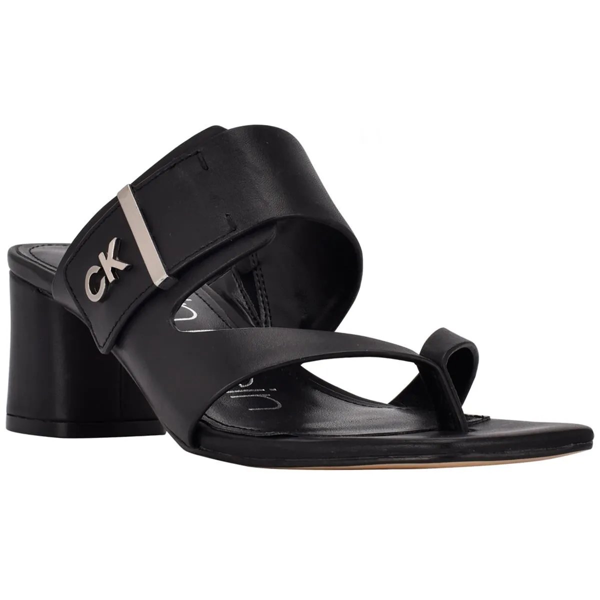 Briella Womens Leather Thong Heels