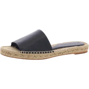 Brina Womens Woven Leather Slide Sandals